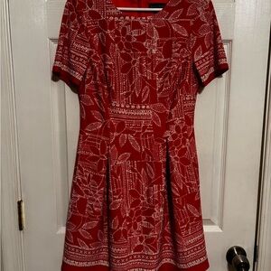 Jessica Howard Red and White Patterned Mini Dress